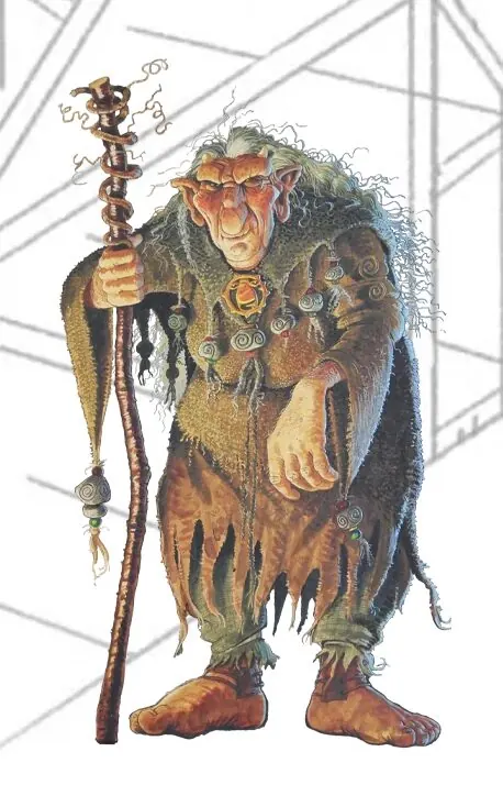A wise troll character from Icelandic folklore, part of the Fly Over Iceland Well of Time pre-show