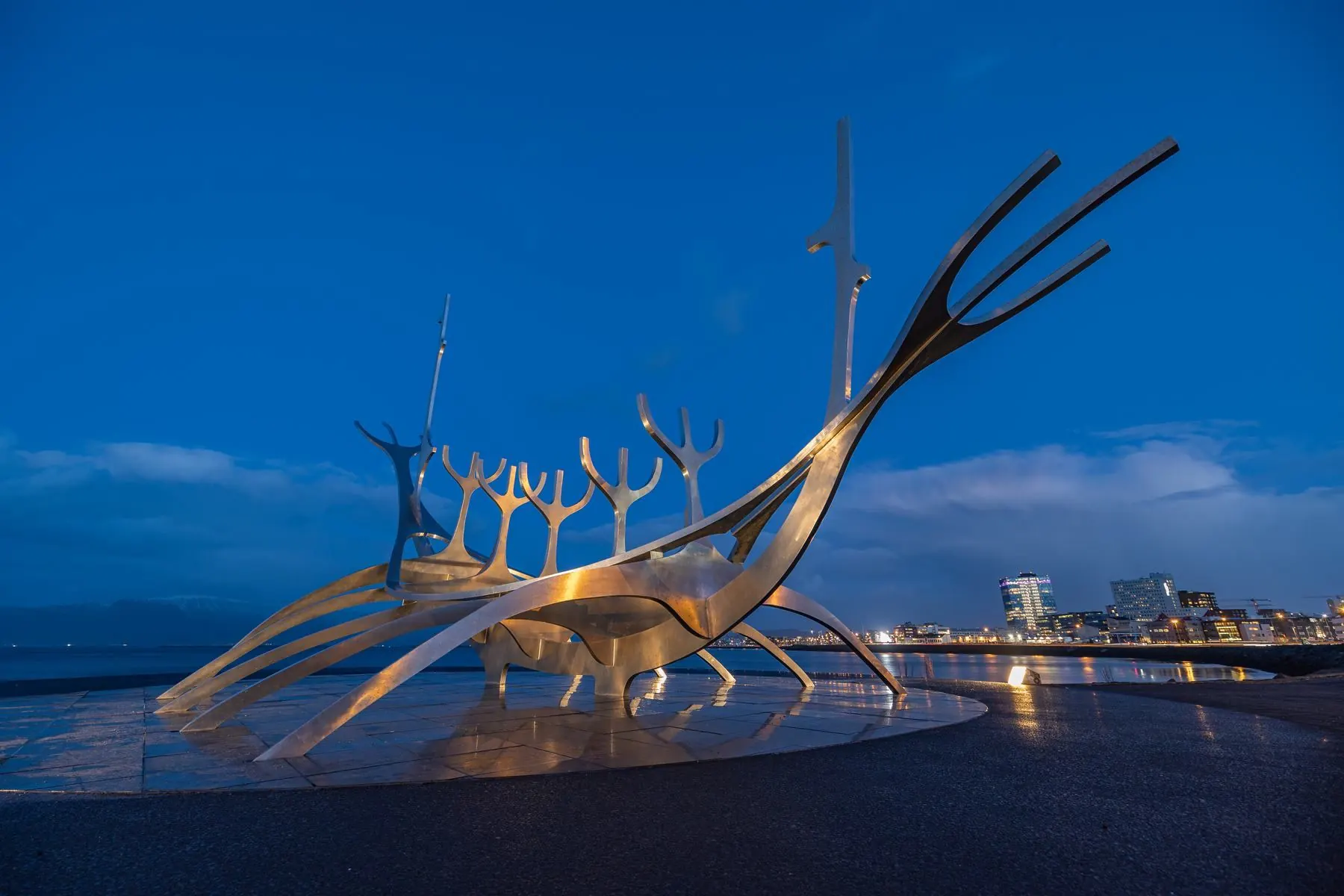 Sólfar — the Sun Voyager — on Reykjavík's waterfront