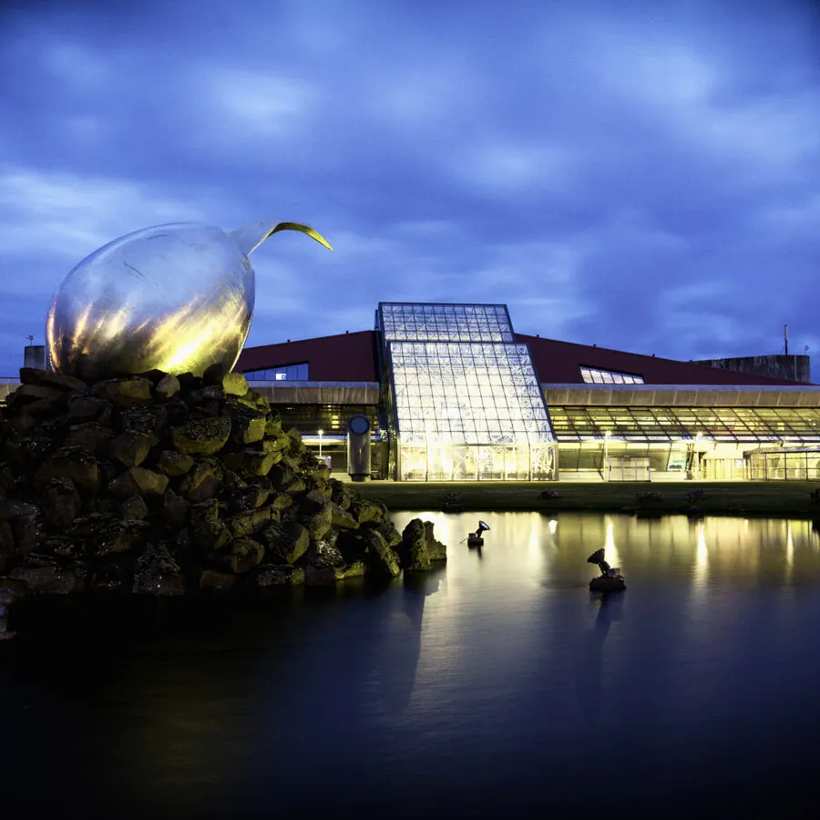 Keflavík Airport at dusk